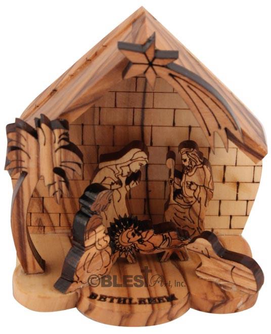 Ornament Laser carved, 3-D, Different Styles, Size: 3.1"/8 cm Height - Blest Art, Inc.