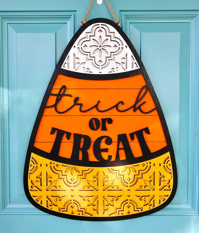 Ornate Candy Corn Door Hanger-wholesale
