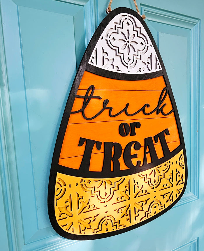 Ornate Candy Corn Door Hanger-wholesale