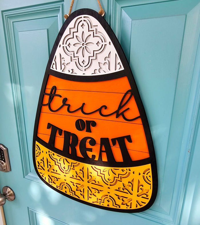 Ornate Candy Corn Door Hanger-wholesale