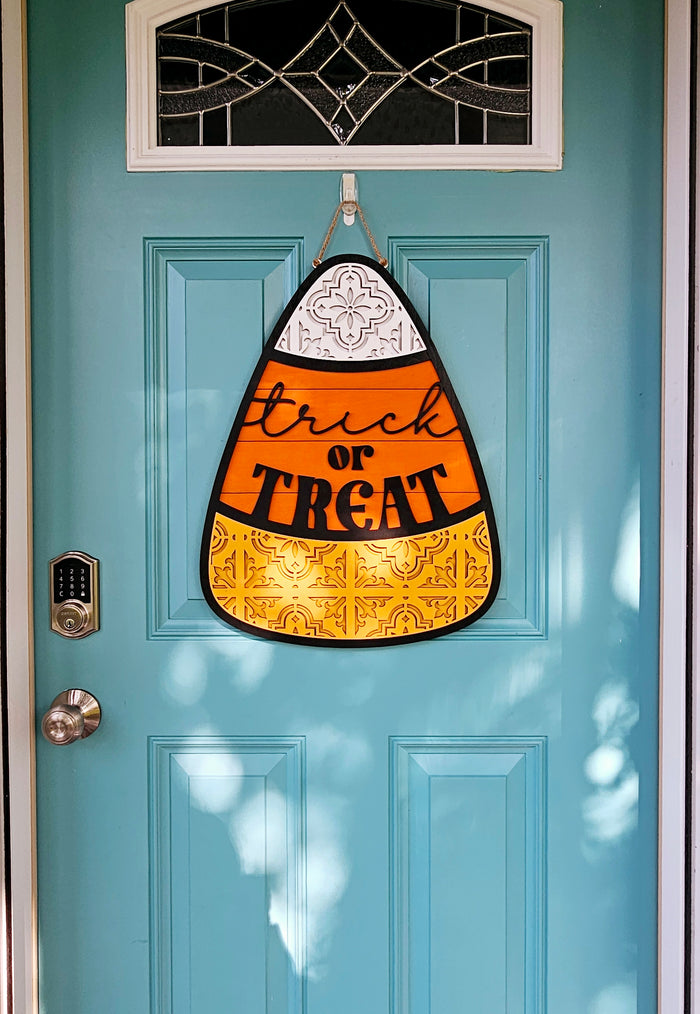 Ornate Candy Corn Door Hanger-wholesale