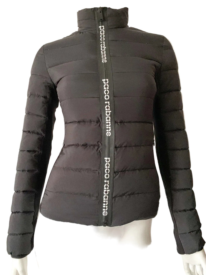 PACO RABANNE Black Down Bodyline Jacket