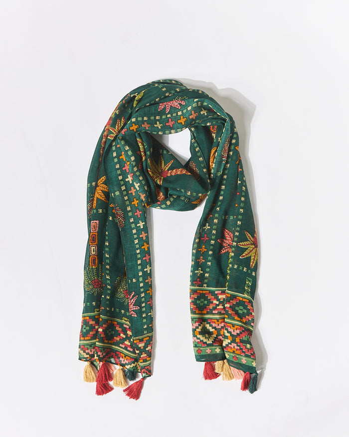 Palm Kilim Scarf | Digital Nomad