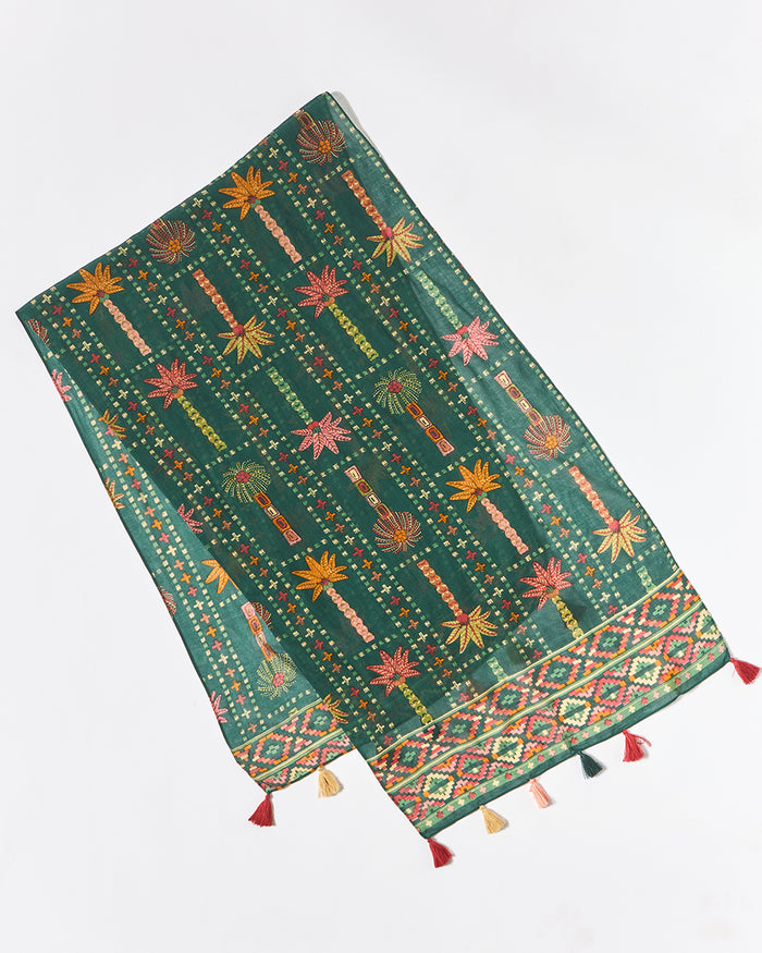 Palm Kilim Scarf | Digital Nomad