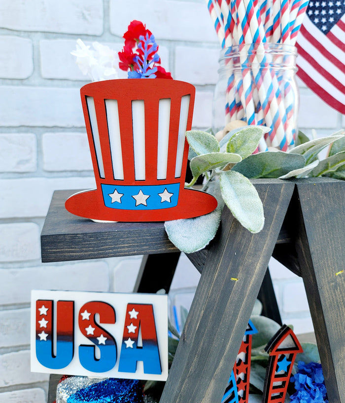 Patriotic/ 4th of July Tiered Tray Set- wholesale