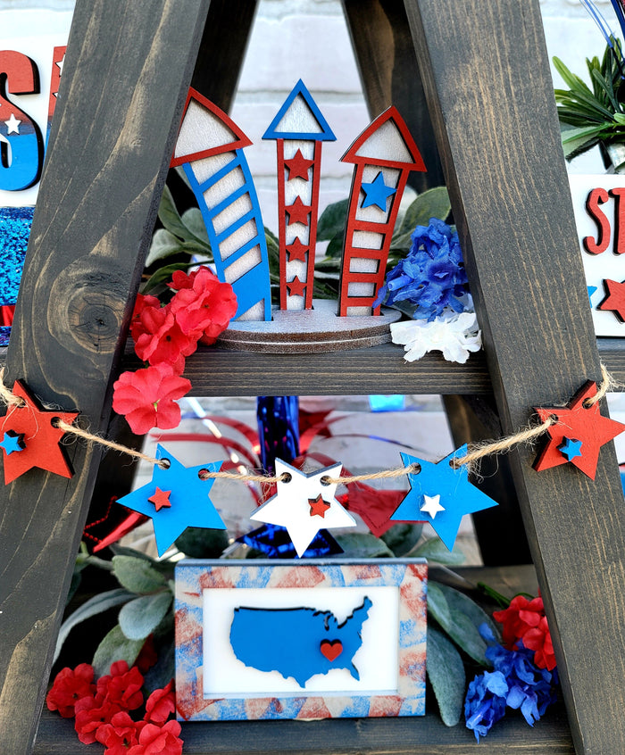 Patriotic/ 4th of July Tiered Tray Set- wholesale