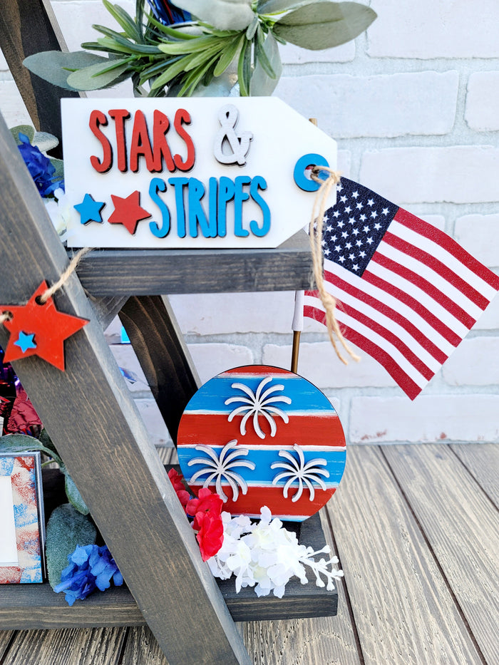 Patriotic/ 4th of July Tiered Tray Set- wholesale