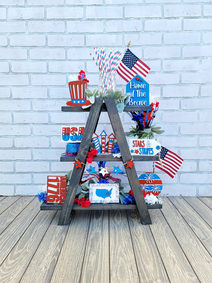 Patriotic/ 4th of July Tiered Tray Set- wholesale