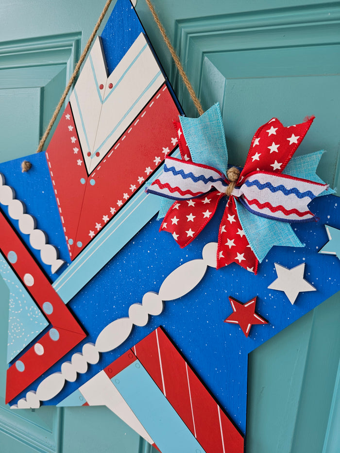Patriotic Star Door Hanger-wholesale