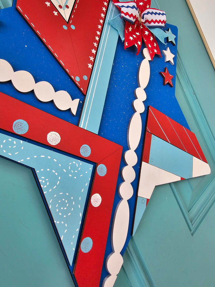 Patriotic Star Door Hanger-wholesale