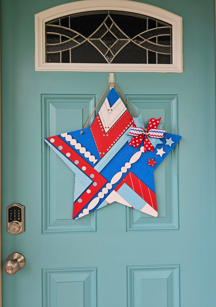 Patriotic Star Door Hanger-wholesale
