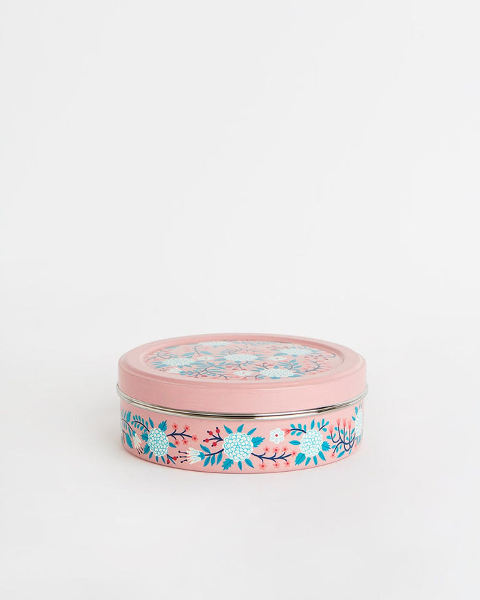 Chumbak Peach Floral Steel Spice Box