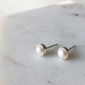 Pearl Gemstone Stud Earrings Acorn Home + Apparel