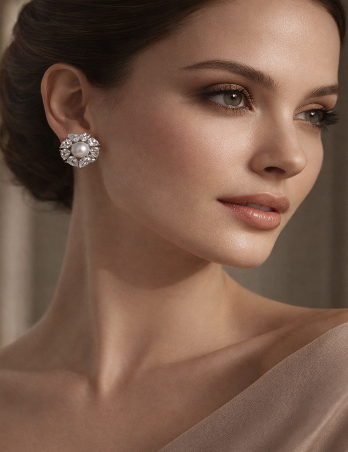 Pearl Radiance Crystal Studs