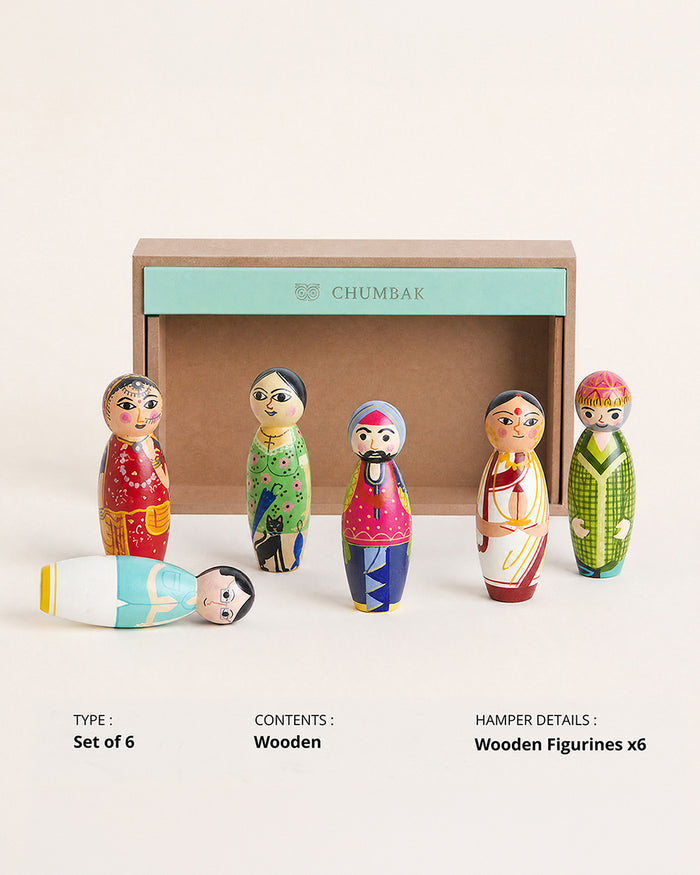 People of India Figurines Gift Box - Set of 6
