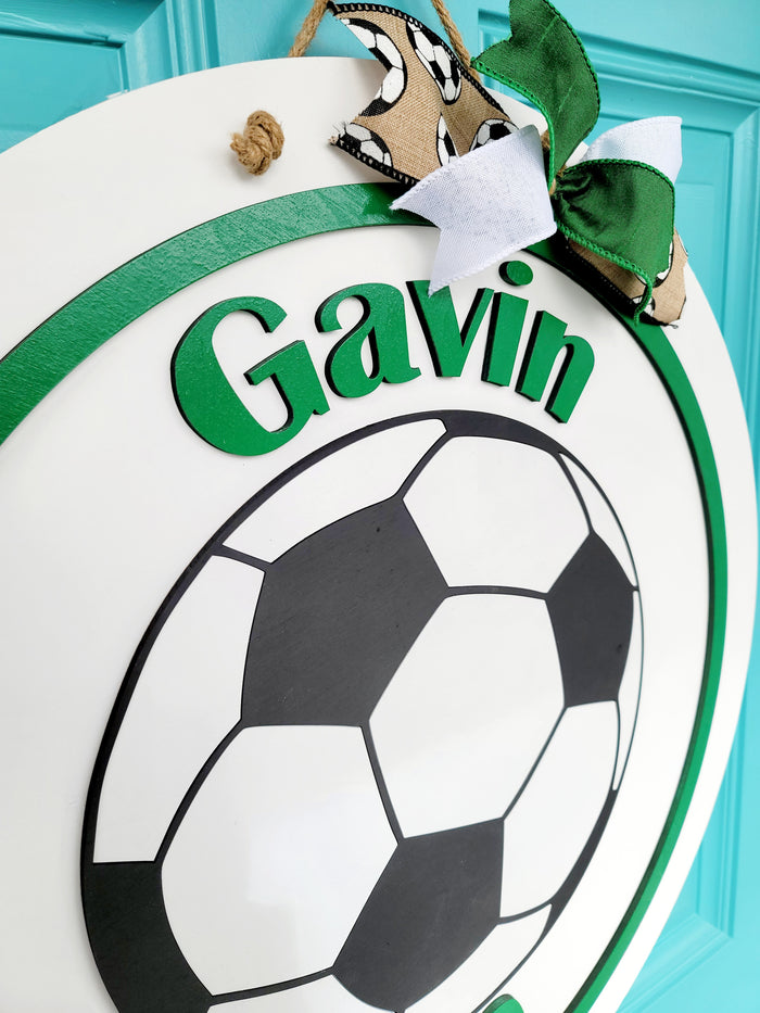 Personalized Soccer Door Hanger