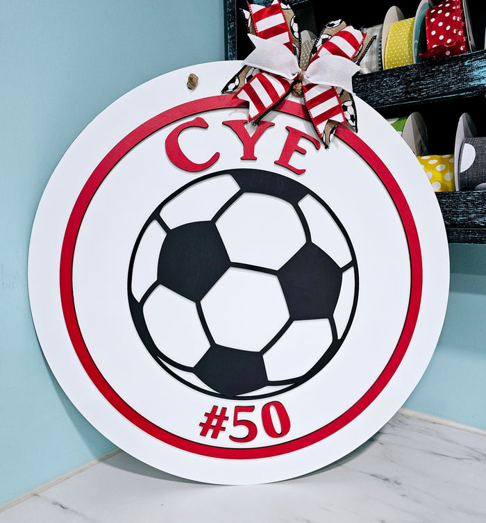 Personalized Soccer Door Hanger