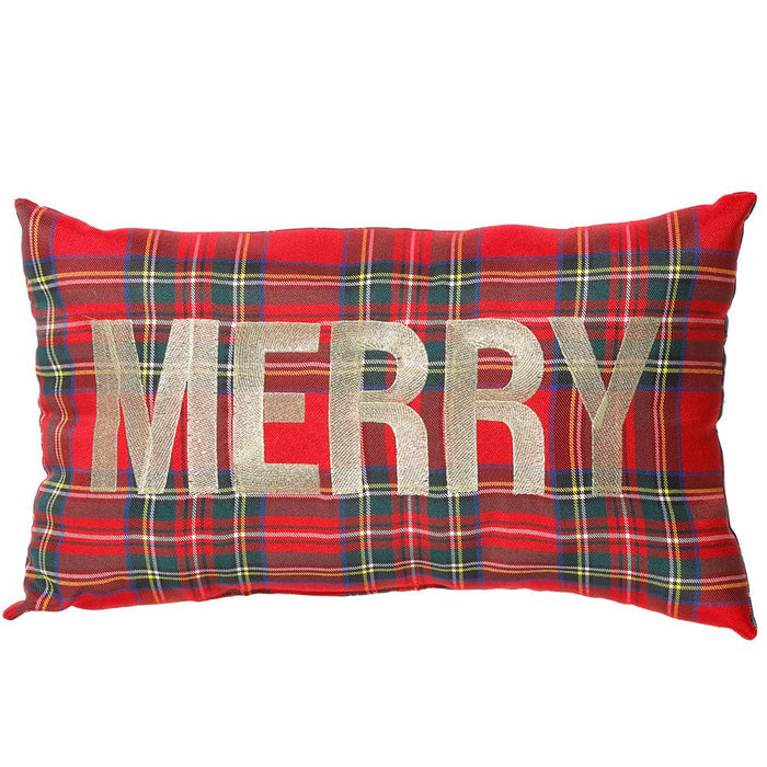 Pillow - Red Green Plaid - Merry - Findlay Rowe Designs