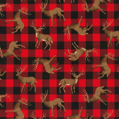 Pillowcase - Deer Buffalo Plaid Cotton