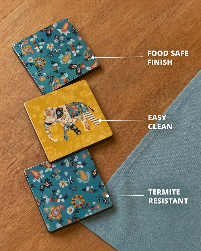 Pixel Paisley Coasters (Set of 6)
