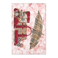 Plaid Travel Accessories Area Rug — Chic Luggage & Umbrella Accent Rug