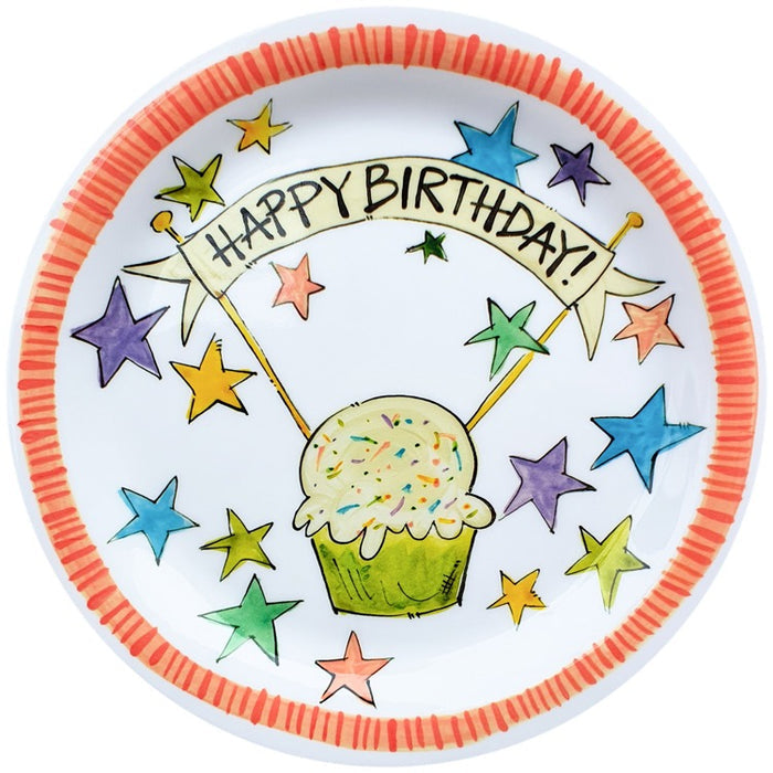 Plate - Happy Birthday - Cupcake - Coral Edge - Findlay Rowe Designs