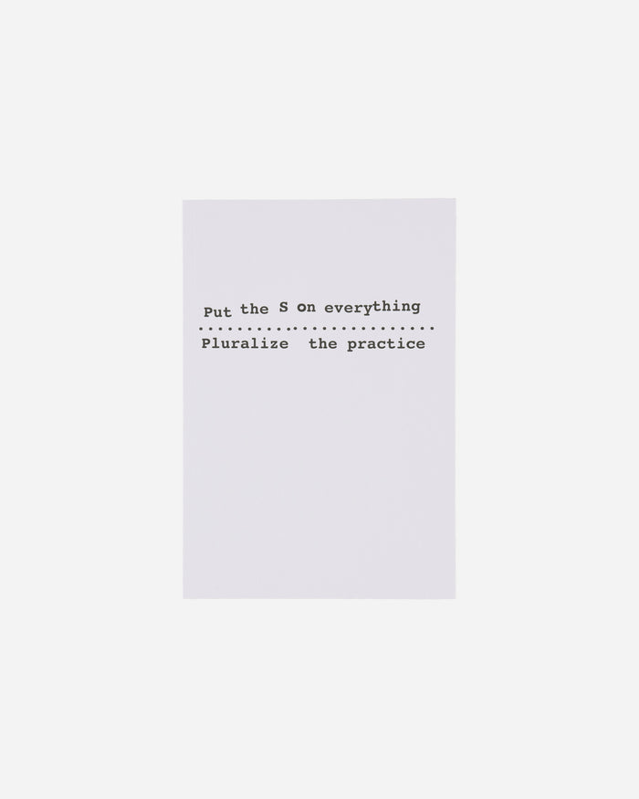 Pluralize The Practice Pluralize The Practice Photozine Multi Books and Magazines Magazines PLURALIZE01 001