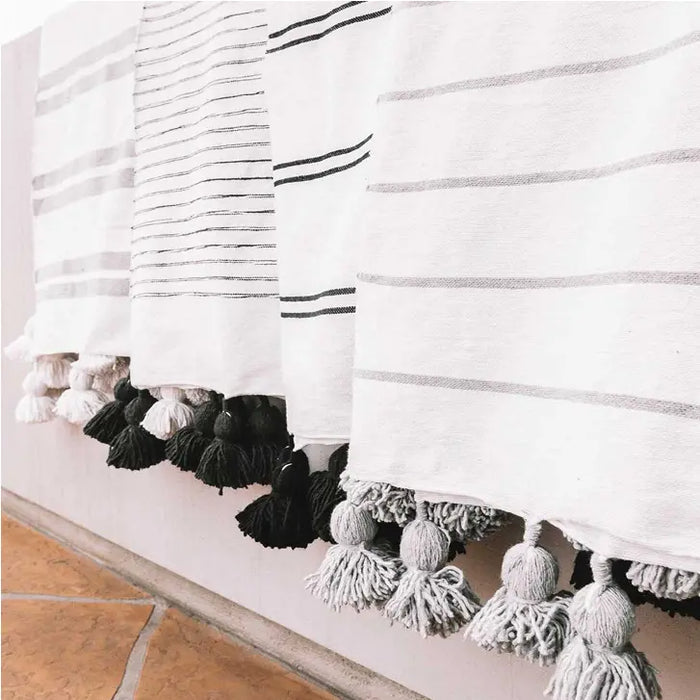 Pokoloko Moroccan Pom Blanket Pokoloko