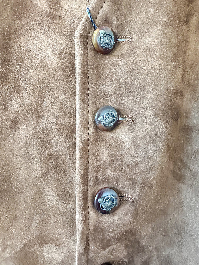 POLO RALPH LAUREN Brown Suede Western Vest Jacket