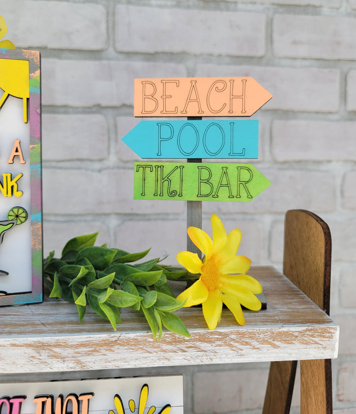 Pool/Summer Days Tiered Tray Set