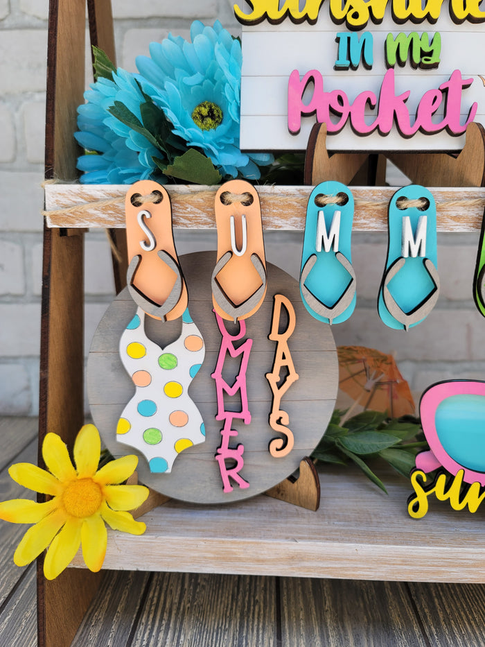 Pool/Summer Days Tiered Tray Set