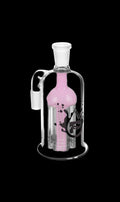 Front view of the Pulsar 8 Arm Ash Catcher, a clear glass piece with eight curved arms extending from the central chamber.