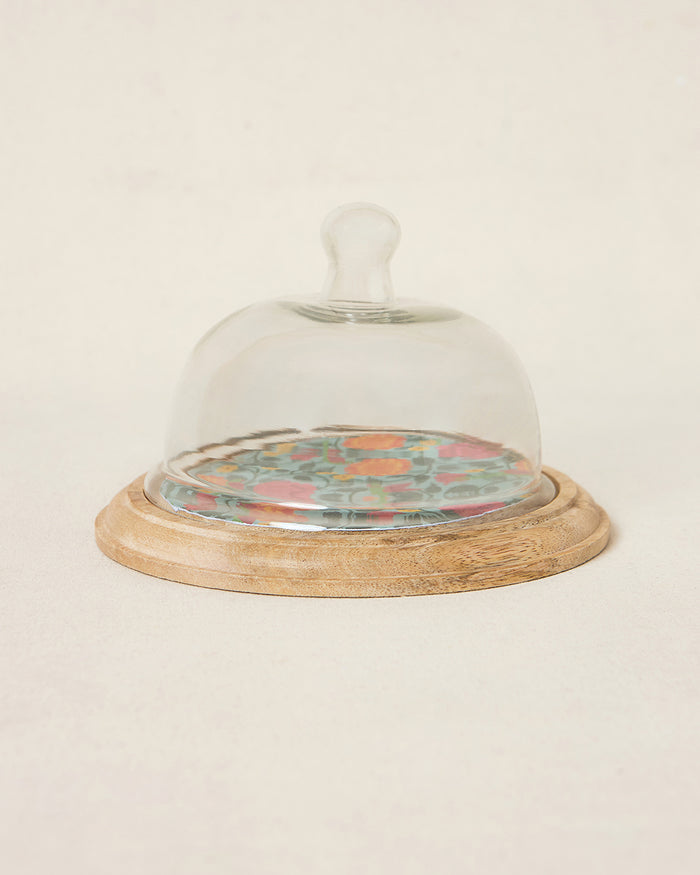 Rani Bagh Wooden Cake Cloche, 8"dia | Palace Memoirs