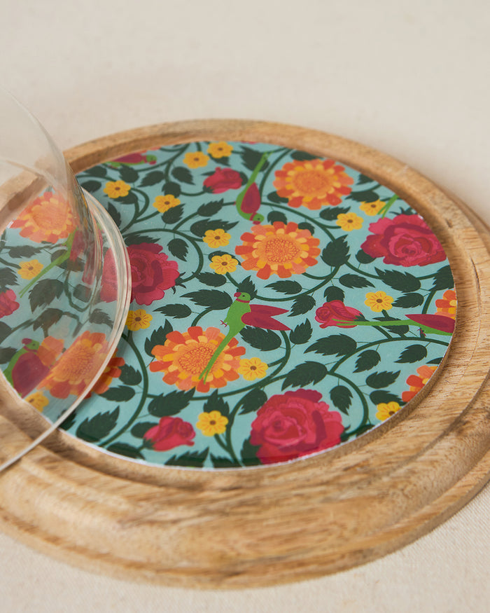 Rani Bagh Wooden Cake Cloche, 8"dia | Palace Memoirs