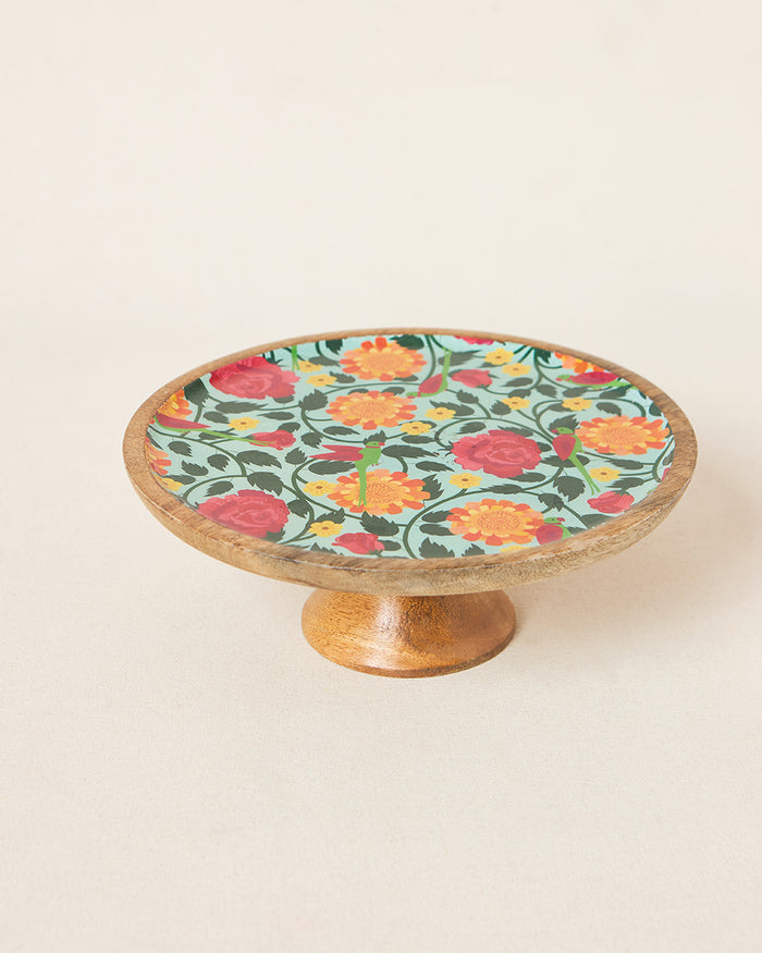 Rani Bagh Wooden Cake Stand , 10"dia | Palace Memoirs
