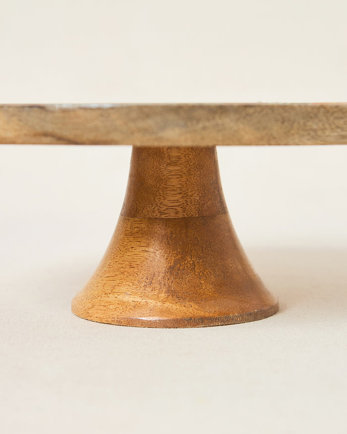 Rani Bagh Wooden Cake Stand , 10"dia | Palace Memoirs