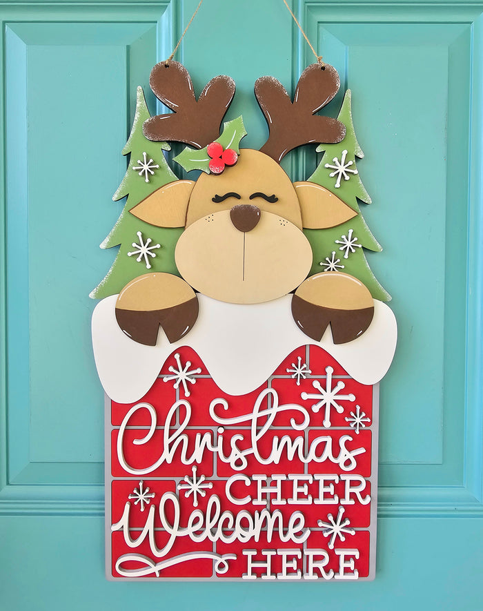 Reindeer Chimney Door Hanger-wholesale