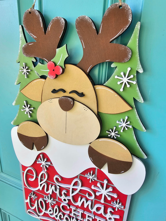 Reindeer Chimney Door Hanger-wholesale