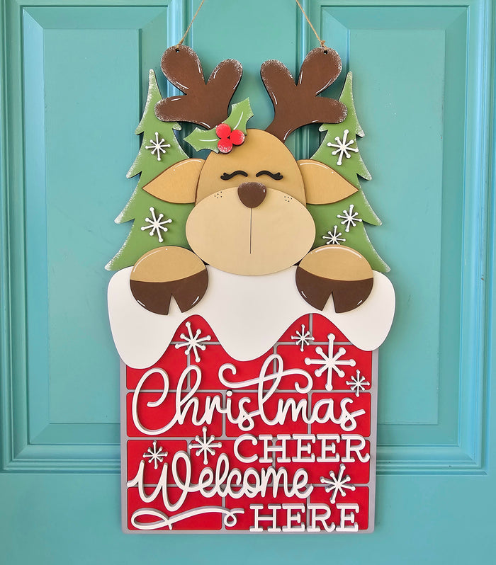 Reindeer Chimney Door Hanger-wholesale