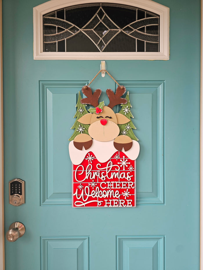 Reindeer Chimney Door Hanger