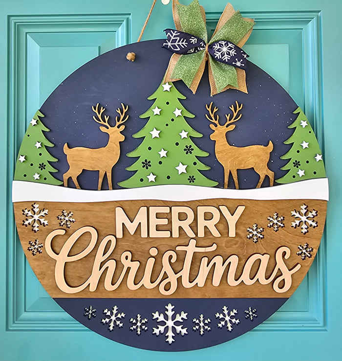 Reindeer Christmas Wonderland Door Hanger-wholesale