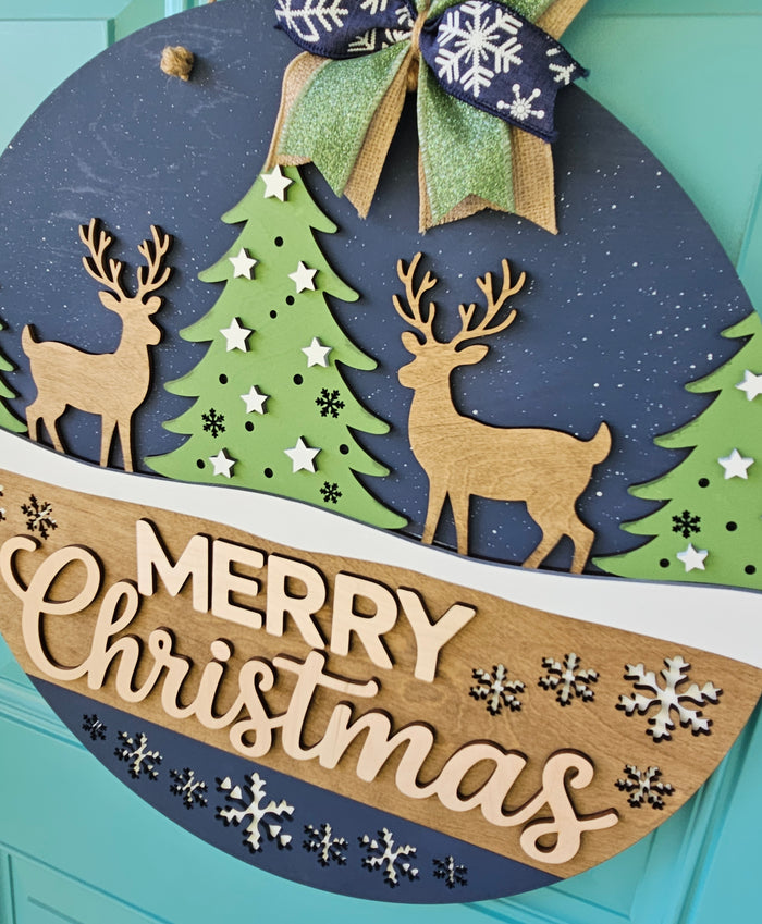 Reindeer Christmas Wonderland Door Hanger-wholesale
