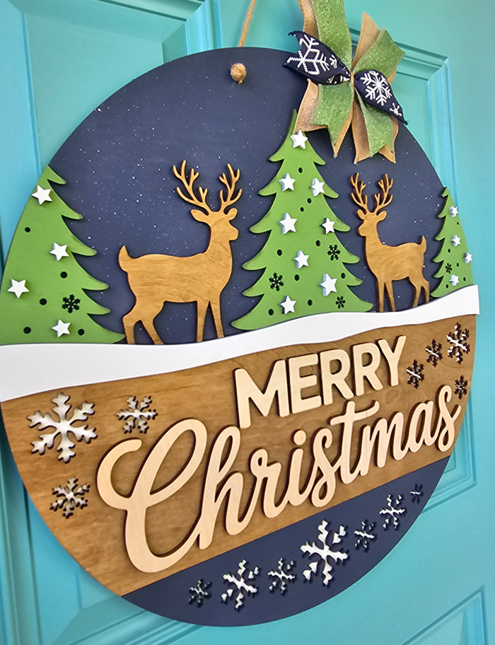 Reindeer Christmas Wonderland Door Hanger-wholesale