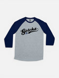 Remera Gotcha 3/4 Ranglan Baseball Gris Azul