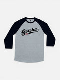 Remera Gotcha 3/4 Ranglan Baseball Gris Negro