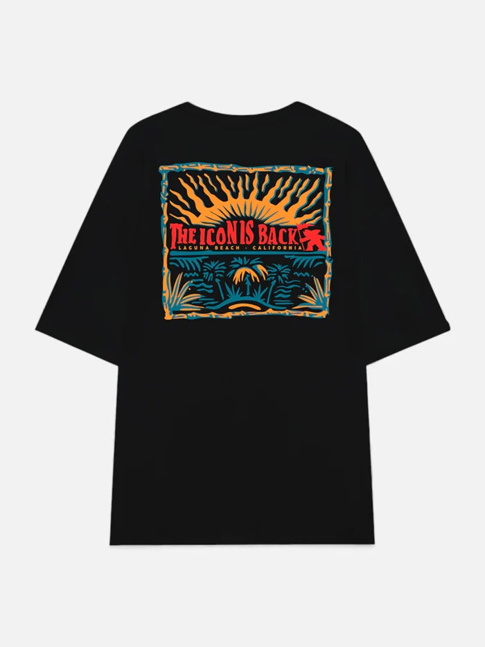 Remera Gotcha Back Oversize Negro