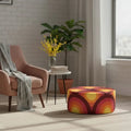 Retro 70s Inflatable Lounge Seat – Midcentury Modern Ottoman - pouf