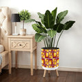 Retro 70s Midcentury Flower Pot - Scandi Style Plant Pot with Wooden Legs - retro plant pot