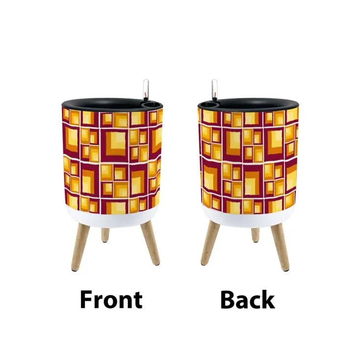 Retro 70s Midcentury Flower Pot - Scandi Style Plant Pot with Wooden Legs - retro plant pot