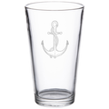 Rope & Anchor 16 oz. Etched Beverage Glass Sets